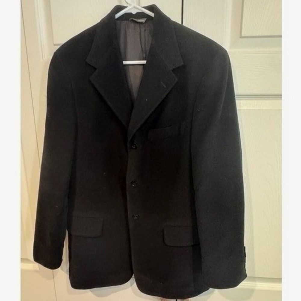 Banana Republic Mens Black Velvet Blazer Sport Coat 38S Tailored 3 Buttons